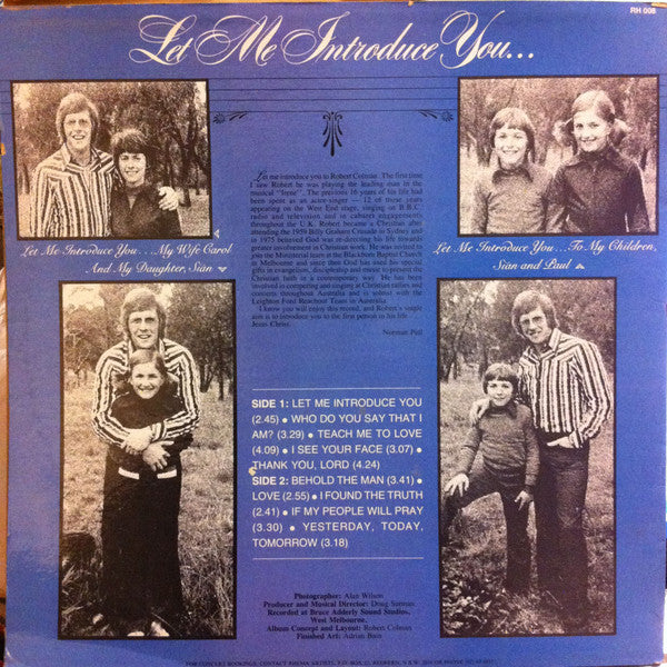 Robert Colman : Let Me Introduce You (LP, Album)
