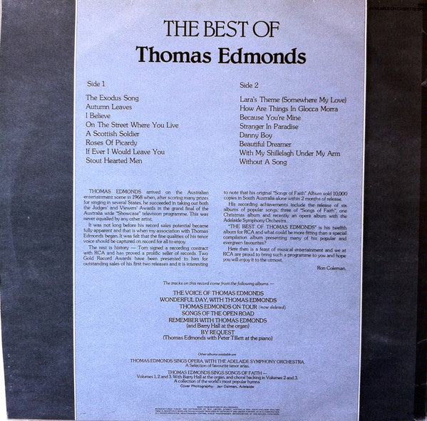 Thomas Edmonds : The Best Of Thomas Edmonds (LP, Comp)