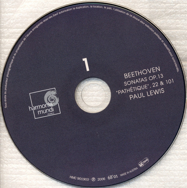 Beethoven* • Paul Lewis (7) : #2 : Sonatas Op. 13 "Pathétique", 14, 22, 53 "Waldstein" 78, 79, 90, 101, 106 "Hammerklavier" (3xCD, Album)
