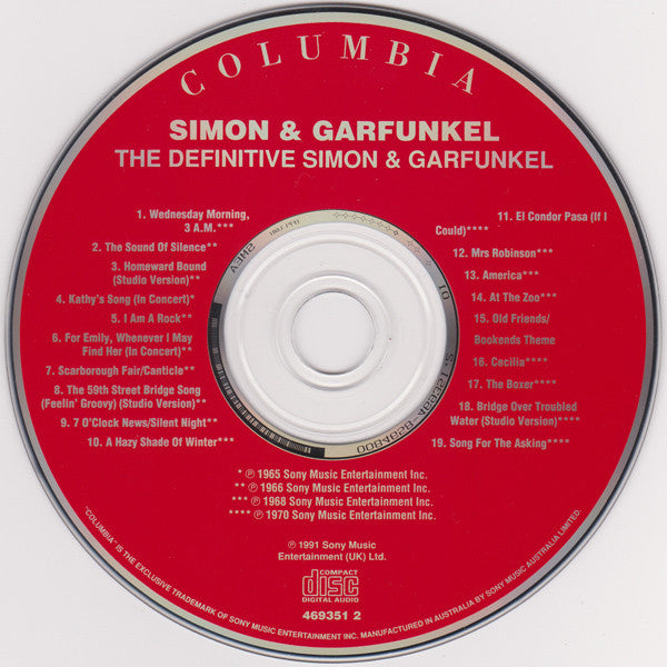 Simon And Garfunkel* : The Definitive Simon And Garfunkel (CD, Comp, RE, SME)
