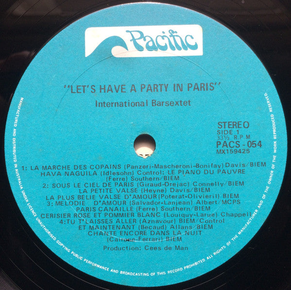 International Barsextet : Let's Have A Party In Paris (LP)