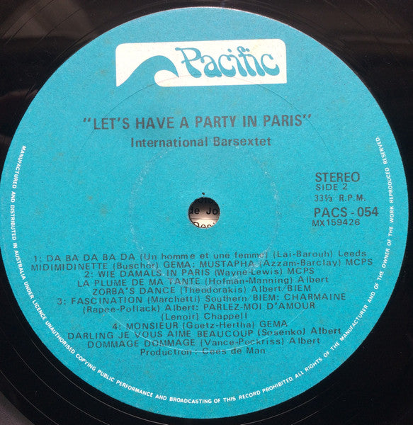 International Barsextet : Let's Have A Party In Paris (LP)