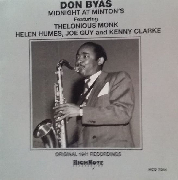 Don Byas : Midnight At Minton's (CD, RE)