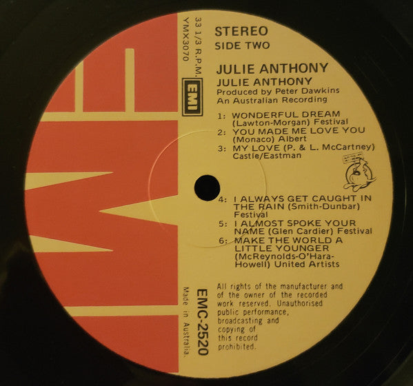 Julie Anthony : Julie Anthony (LP, Album)