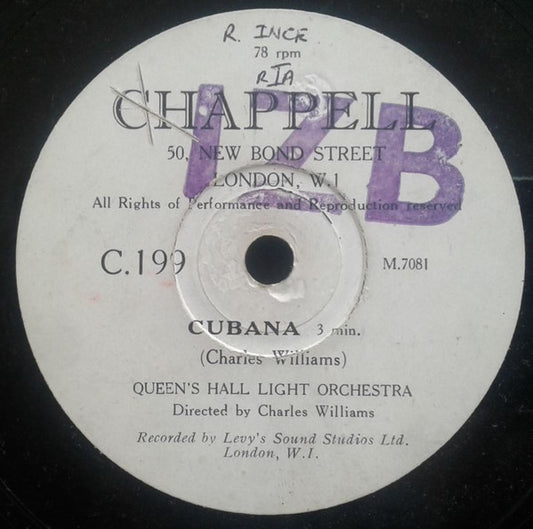 The Queen's Hall Light Orchestra : Cubana (Shellac, 10", S/Sided, Mono)