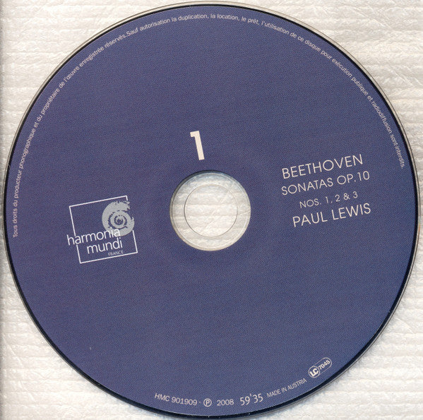 Beethoven* • Paul Lewis (7) : #4 : Sonatas Op. 10, 28 "Pastoral", 49, 81 "Les Adieux" 109, 110, 111 (3xCD, Album)