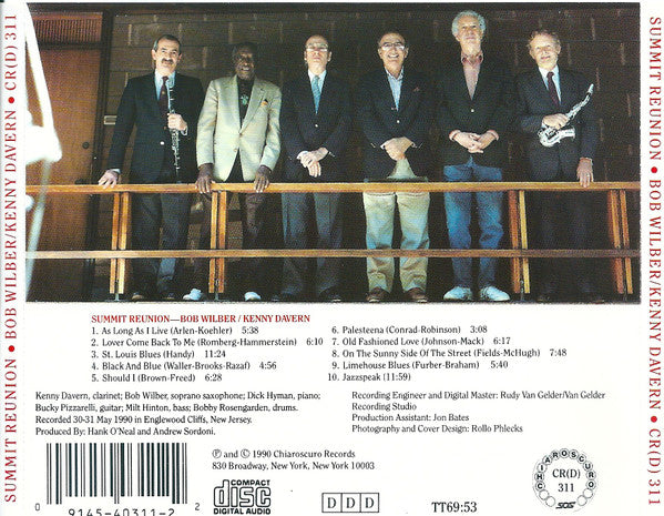 Bob Wilber, Kenny Davern : Summit Reunion (CD, Album, RE)