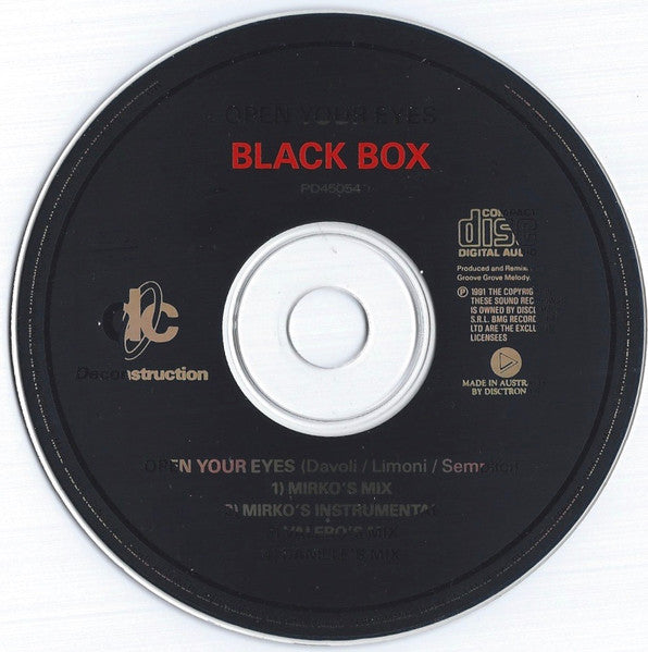 Black Box : Open Your Eyes (The Groove Groove Melody Remixes) (CD, Single)