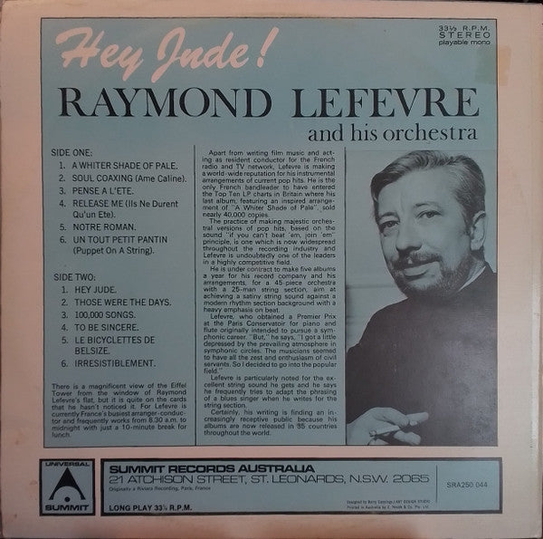 Raymond Lefèvre Et Son Grand Orchestre : Hey Jude (LP)