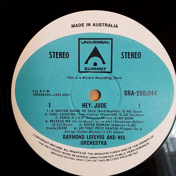 Raymond Lefèvre Et Son Grand Orchestre : Hey Jude (LP)