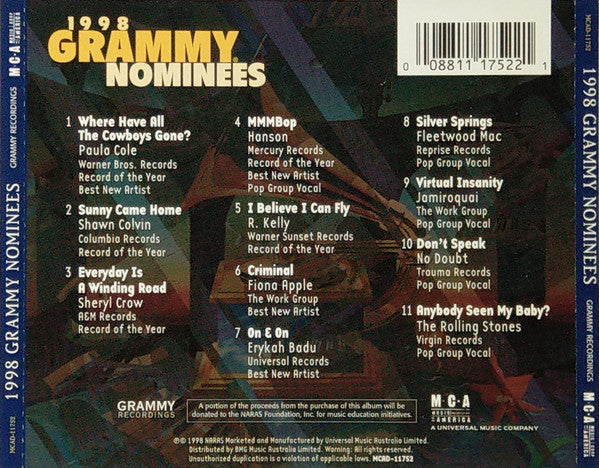 Various : 1998 Grammy Nominees (CD, Comp)