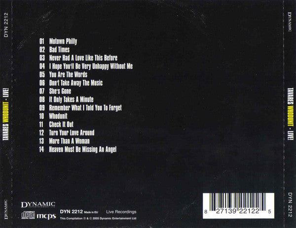 Tavares : Whodunit - Live! (CD, Comp)