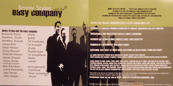 Jimmy Styles And The Easy Company : Brunswick Street 3.31 AM (CD, EP)