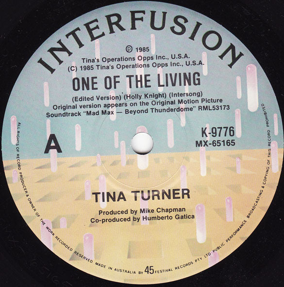 Tina Turner : One Of The Living (7", Ltd)