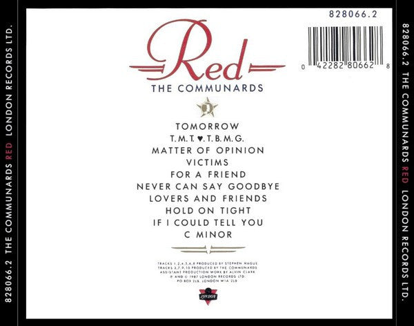 The Communards : Red (CD, Album, RE)