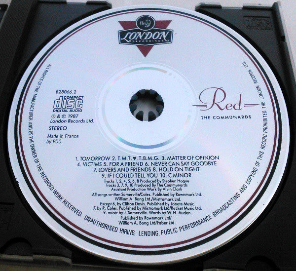 The Communards : Red (CD, Album, RE)