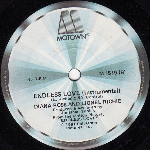 Diana Ross And Lionel Richie : Endless Love (7", Single)