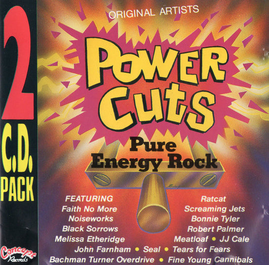 Various : Power Cuts - Pure Energy Rock (2xCD, Comp)