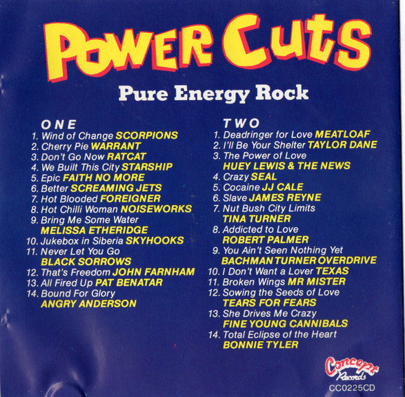 Various : Power Cuts - Pure Energy Rock (2xCD, Comp)