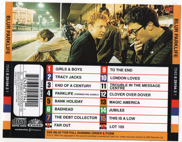Blur : Parklife (CD, Album, EMI)