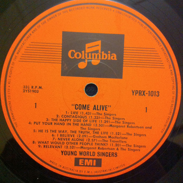 The Young World Singers : Come Alive! (LP)