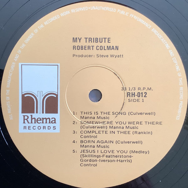 Robert Colman : My Tribute (LP)