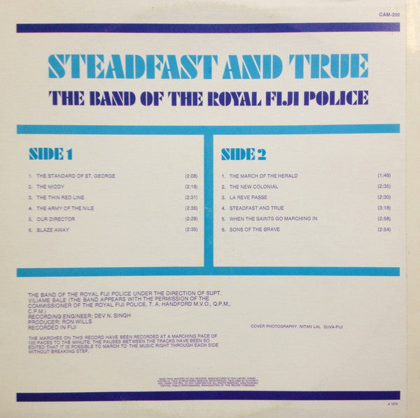 The Band Of The Royal Fiji Police* : Steadfast And True (LP, Album, Mono)
