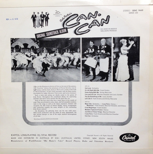 Various : Cole Porter's Can-Can (Original Motion Picture Soundtrack Album) (LP, Album)