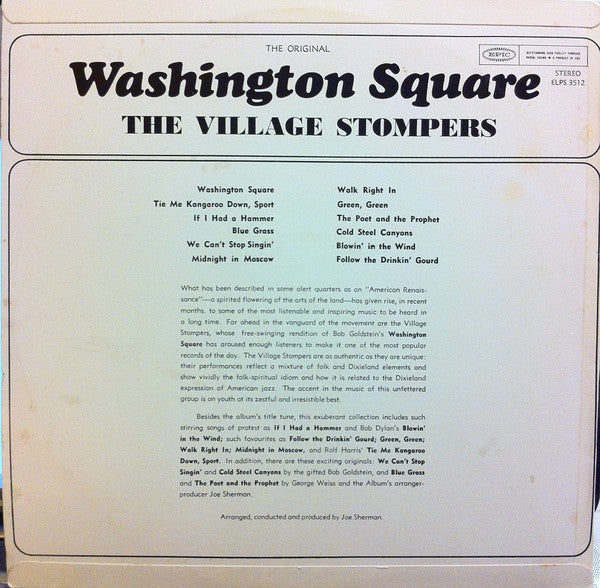 The Village Stompers : The Original Washington Square (LP, Album)