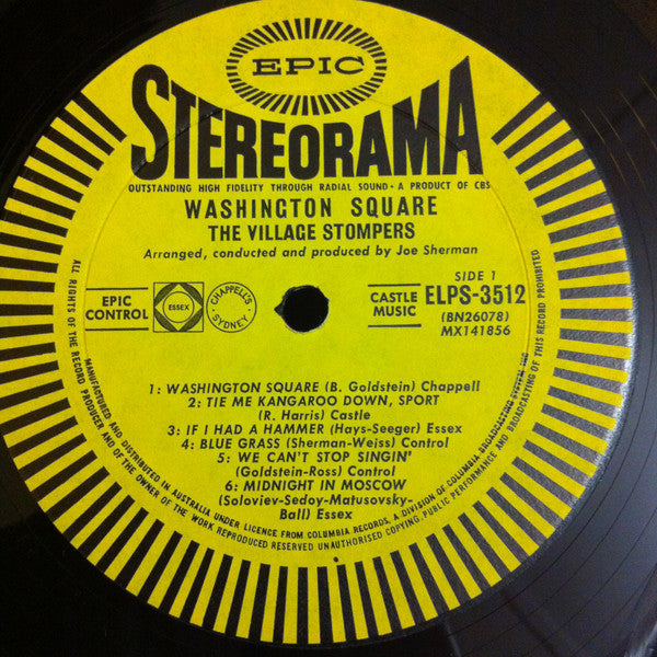 The Village Stompers : The Original Washington Square (LP, Album)