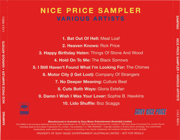 Various : Nice Price Sampler (CD, Album, Smplr)
