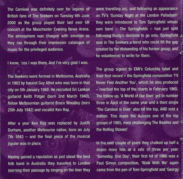 The Seekers : A's, B's & EP's (CD, Comp, Copy Prot., RE)