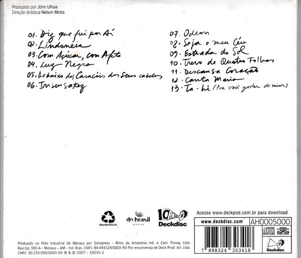Fernanda Takai : Onde Brilhem Os Olhos Seus (CD, Album, RP, AH,)