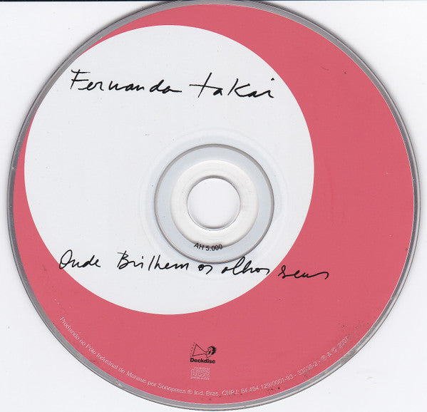 Fernanda Takai : Onde Brilhem Os Olhos Seus (CD, Album, RP, AH,)