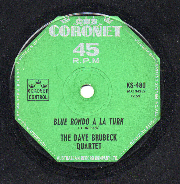 The Dave Brubeck Quartet : Take Five / Blue Rondo A La Turk (7", Single)