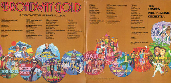 The London Philharmonic Orchestra* : Broadway Gold. A Pops Concert From 32 Broadway Shows (2xLP, Gat)