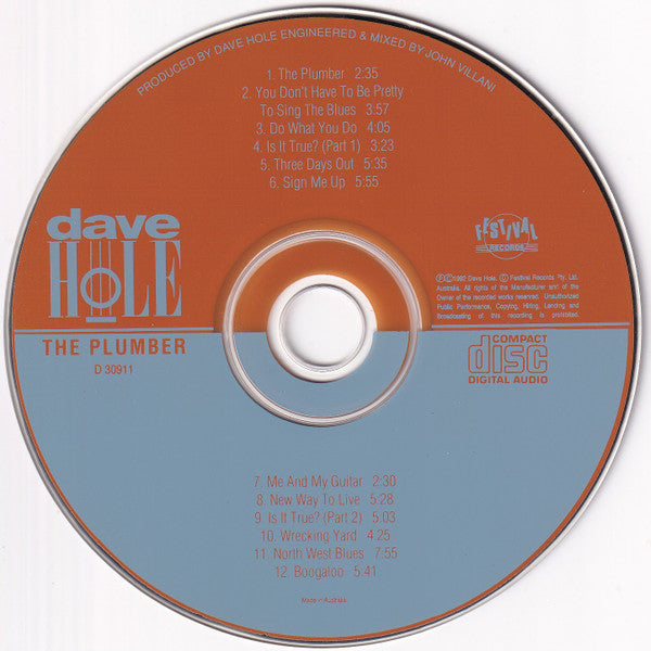 Dave Hole : The Plumber (CD, Album)