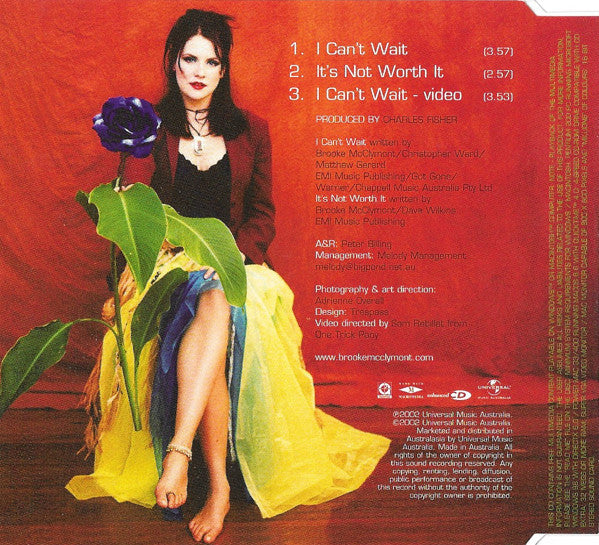 Brooke McClymont : I Can't Wait (CD, Single, Enh)