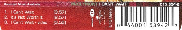 Brooke McClymont : I Can't Wait (CD, Single, Enh)