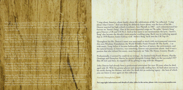 John Denver : Sunshine On My Shoulders / The Best Of John Denver (2xCD, Comp)