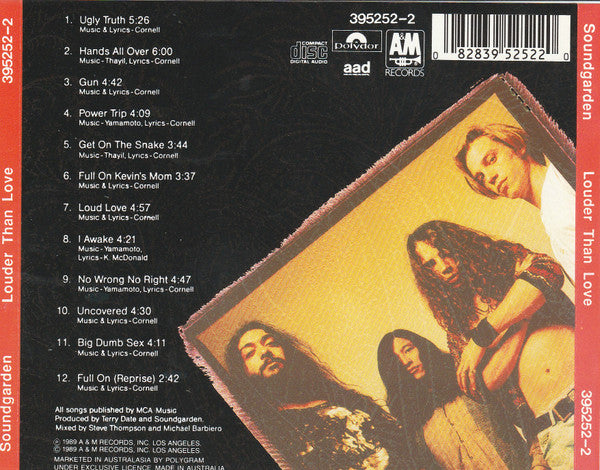 Soundgarden : Louder Than Love (CD, Album)