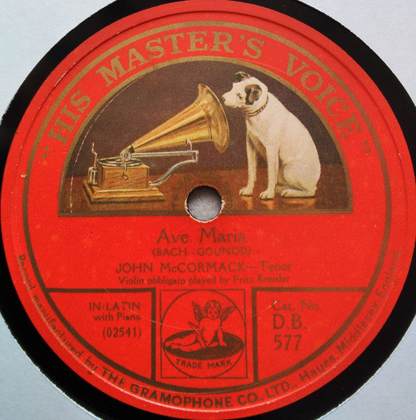 John McCormack (2) : Ave Maria / Angels Guard Thee (Shellac, 12")