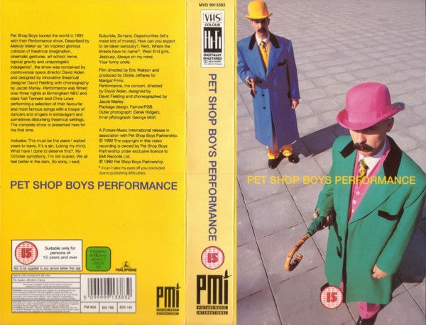 Pet Shop Boys : Performance (VHS, PAL)