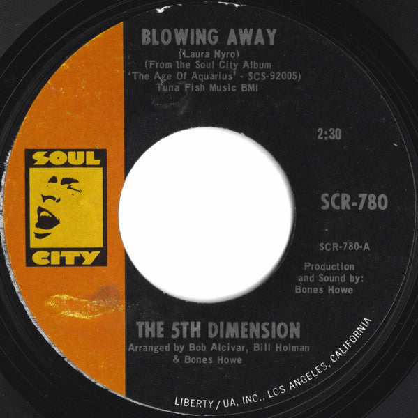 The 5th Dimension* : Blowing Away (7", Styrene, She)