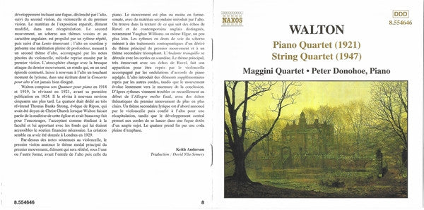 Walton* - Maggini Quartet*, Peter Donohoe : Piano Quartet (1921) - String Quartet (1947) (CD, Album)