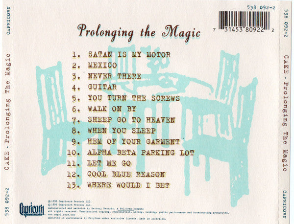 Cake : Prolonging The Magic (CD, Album)