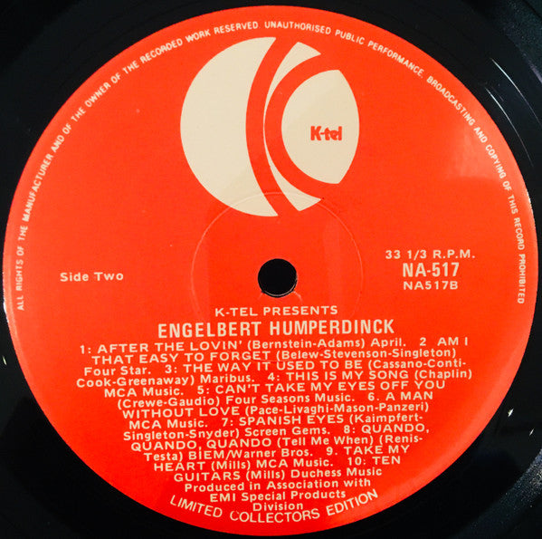 Engelbert Humperdinck : 20 Great Hits (LP, Comp)