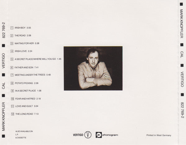 Mark Knopfler : Music By Mark Knopfler From The Film Cal (CD, Album, RP)