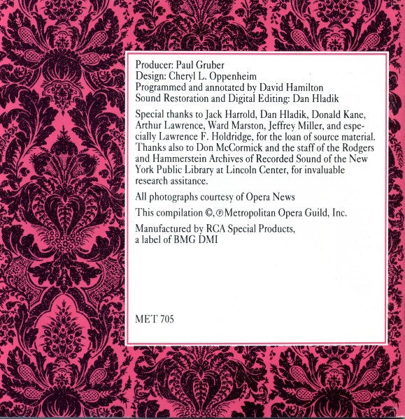 Geraldine Farrar : Geraldine Farrar (CD, Comp, Mono, RM)