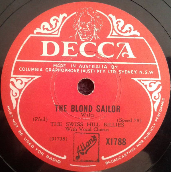 The Swiss Hill Billies : The Blond Sailor (Shellac, 10", RE)